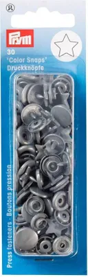 Obrázek produktu pro Prym 393245, Druky (patentky), Polyoxymetylen (POM), Stříbrná, Matný, Hvězda (tvar), 1,24 cm