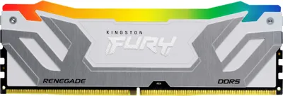 Produktbild von Kingston FURY Renegade RGB - DDR5 - Modul - 24 GB - DIMM 288-PIN - 4200 MHz / PC5-67200 - CL40 - 1.45 V - ungepuffert - on-die ECC - Weiß & Silber