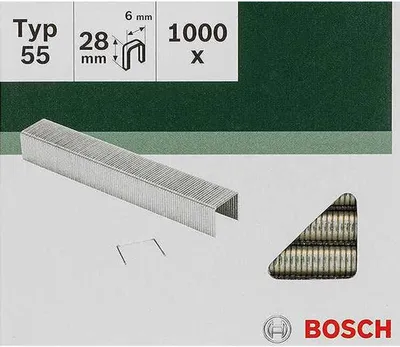 Produktbild von Bosch  Klammern Typ 55 - 6 x 1.08 x 28 mm 1000 Stk.2609255830