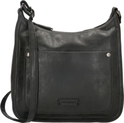 Produktbild von Damen Tasche Schultertasche Umhängetasche Crossover Bag Leder Optik Handtasche Schwarz
