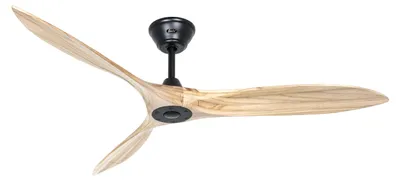 Produktbild von Energiespar Deckenventilator mit Fernbedienung Eco Airscrew 152 cm Schwarz matt / Holz Natur