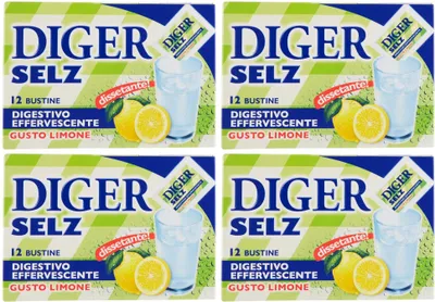 Produktbild von Diger Selz Pulver, Zitronengeschmack, 48 Beutel, je 3,5 g