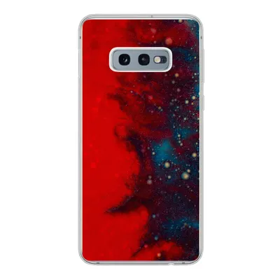 Produktbild von MuchoWow® Handyhülle Schutzhülle Hülle für Samsung Galaxy S10e Tinte - abstrakt - rot - blau Silikon Softcase Handy Hülle - Handy