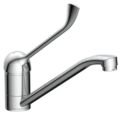 Produktbild von SCHÜTTE Küchenarmatur VITAL, Wasserhahn Küche mit verlängertem Hebel, schwenkbare Mischbatterie Küche, Spültischarmatur Chrom