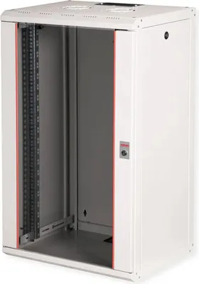 Zdjęcie produktu dla ROLINE 26.21.0008, Szafa wisząca, 20U, Zamek, Relingi, 35 kg, Szary