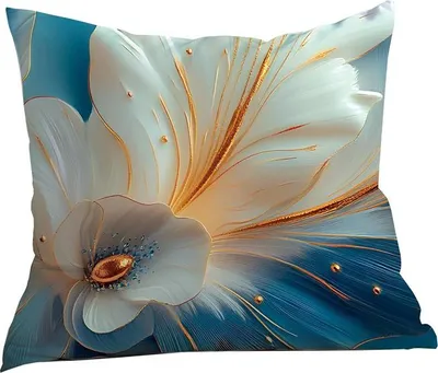 Produktbild von Kissenbezug, Kissenbezug aus Baumwollsatin 40x40 12414 Blau, Blumen