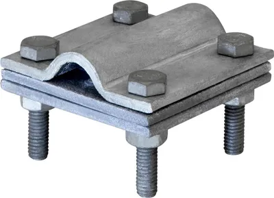 Produktbild von Obermoser Kreuzverbinder, Stahl, feuerverzinkt, 52x52x3 mm, rund, flach, flach, 1 Stk.