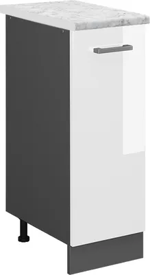Image de Meuble de cuisine Vicco R-Line Blanc Haute brillance 30cm PT Marbre, Model 45843