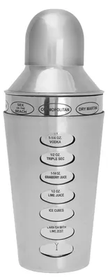 Zdjęcie produktu dla Kinghoff shaker do koktajli 600ml z obracanymi przepisami KH1393