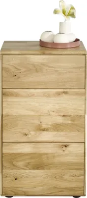 Produktbild von Kommode >KM-0662< 1 Schub, 1 Tür, 1 Boden, Wildeiche massiv natur - 51x89x40cm (BxHxT)