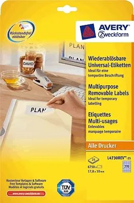 Produktbild von AVERY Zweckform wiederablösbare Etiketten