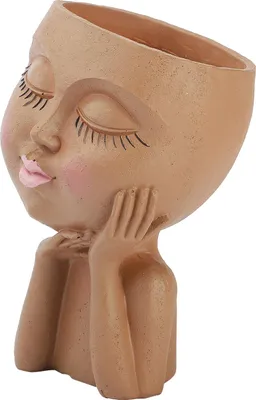 Image de Mannequin Harzwange Pot de fleurs reposant Pot de fleurs visage