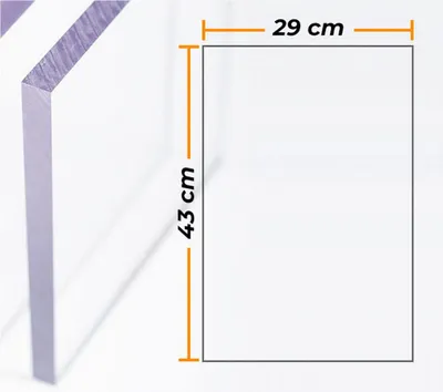 Immagine prodotto di Cartello Compossar Policarbonato trasparente 4 mm 29 x 43 cm