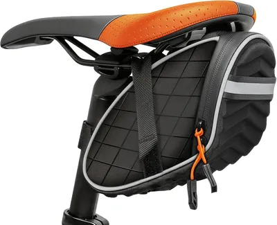 Produktbild von Fahrradtasche Satteltasche,Satteltasche für Mountainbikes und Rennräder mit Wasserdichten Reißverschlüssen,Schwarz(21.5 x 9.5 x 11.5 cm)