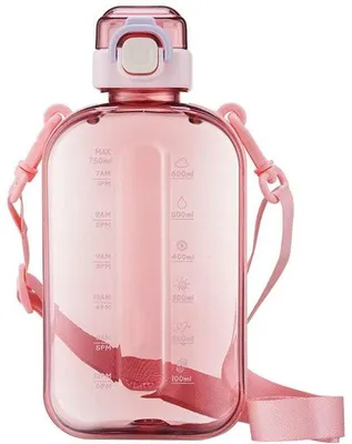 Obrázek produktu pro Láhev na vodu – 750 ml – láhev na cesty a piknik – láhev na vodu – červený plast – ideální na cesty a turistiku