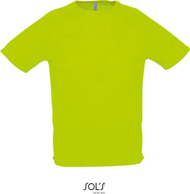 Zdjęcie produktu dla SOLs 11939 | Męska raglanowa koszulka sportowa - Kolor: Neon Green - Rozmiar: S