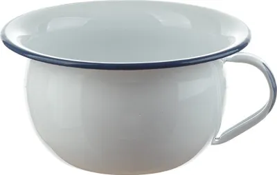 Produktbild von Emaille Nachttopf weiß/blau