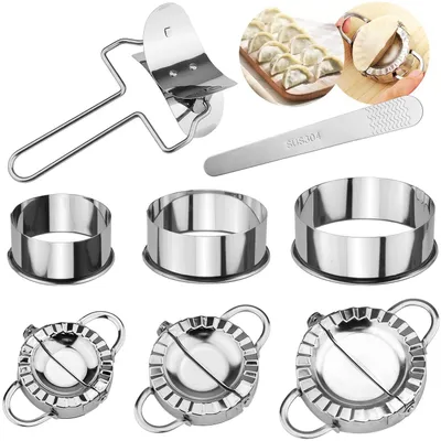 Productafbeelding van Omgoods - Set van 8 Roestvrijstalen Ravioli Vormers voor de Keuken