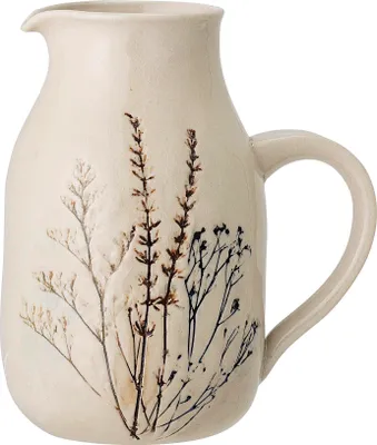 Produktbild von Bloomingville Krug BEA Natur mit Blumen 1,5 Liter Geschirr Weihnachten