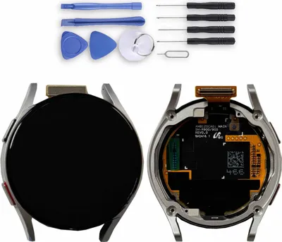 Produktbild von Samsung LCD Display mit Rahmen für Galaxy Watch FE 40mm Ersatzteil Silber