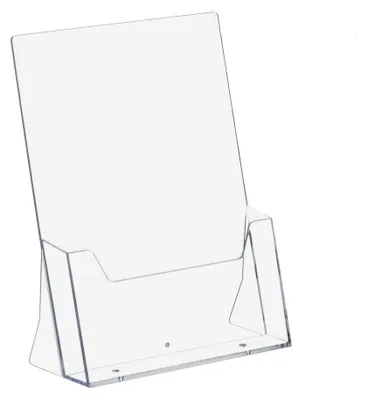 Produktbild von DIN A4 Prospektständer Hochformat Tischprospekthalter  Flyerhalter Flyerständer transparent