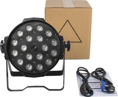 Produktbild von LED Bühnenbeleuchtung, 18x18W Leistung, DMX-Steuerung, 2 Stück 18x18W 6in1, Eu Stecker