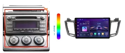 Productafbeelding van Autoradio met touchscreen, compatibel met smartphones, geschikt voor Toyota RAV4 (XA40) modeljaren 2012-2018, ingebouwde koelventilator, Android GPS-navigatie, model V1 C (2GB-32GB) - A