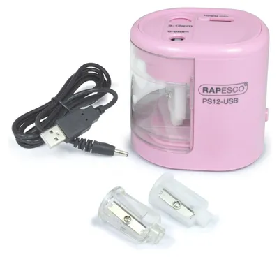Image de RAPESCO Taille-crayon électrique double PS12-USB rose