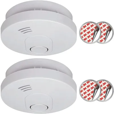 Rauchmelder 2er-Pack, 10 Jahre Batterie, Magnetmontage, EN14604
