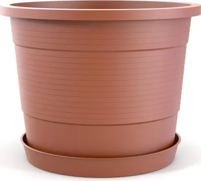Produktbild von Plastard Blumentopf Terra Ø 54 cm mit Untersetzer Terrakotta Pflanzkübel mit Überlauf