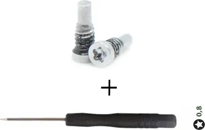Produktbild von 2x iPhone 8 / Plus + Gehäuseschraube Pentalobe Schraube Set  Silber