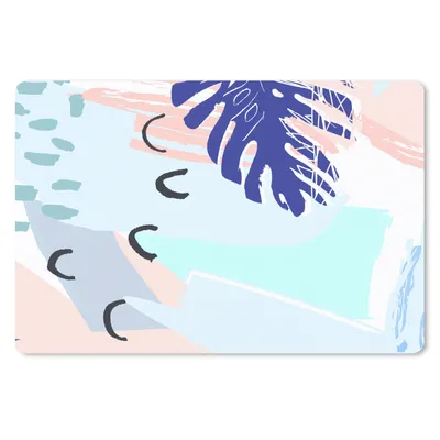 Produktbild von MuchoWow® Schreibtischunterlage Sommer - Laub - Blau 60x40 cm - XXL Mauspad - Großes Mauspad
