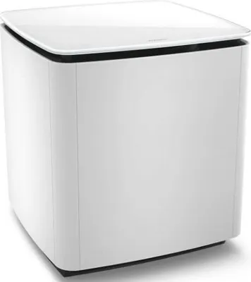 A white Bose Bass Module 700 subwoofer is shown against a white background.