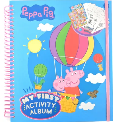 Image de Peppa Pig - Livre de coloriage (avec autocollants et crayons de cire)
