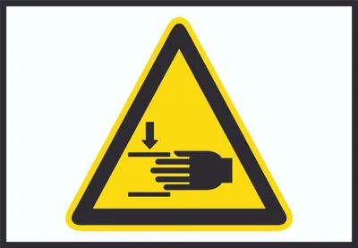 Produktbild von Achtung Handverletzungen Symbol A2 Rückseite selbstklebend Schild