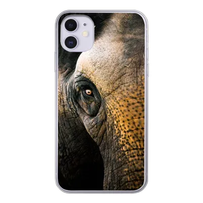 Produktbild von MuchoWow® Handyhülle Schutzhülle Hülle für iPhone 11 Elefant - Nahaufnahme - Tiere - Natur Silikon Softcase Handy Hülle - Handytasche