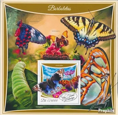 Produktbild von Briefmarken Sao Tome e Principe 2017 Mi Block 1334 (kompl. Ausgabe) postfrisch Schmetterlinge