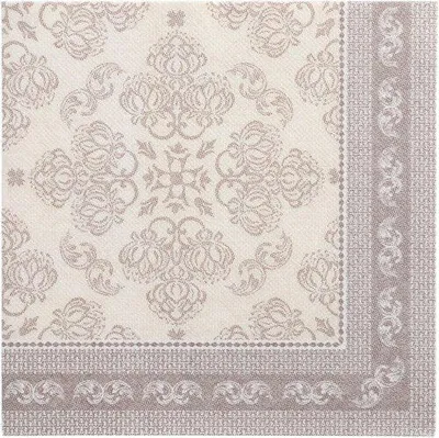 Produktbild von 250 Papstar Servietten ROYAL Collection 1/4-Falz 40 cm x 40 cm mocca Arabesque 89280