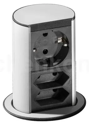 Produktbild von Bachmann Elevator 928.003 Steckdose 3fach versenkbar silber