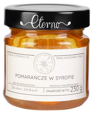 Zdjęcie produktu dla Pomarańcze W Syropie 230G Eterno Do Herbaty