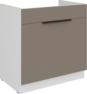 Produktbild von LUNARA Spülenunterschrank – Breite 80 cm, Dunkelbeige/Weiß