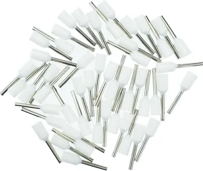 Produktbild von Aderendhülsen 0,50mm² (weiß), isoliert, 50 Stück