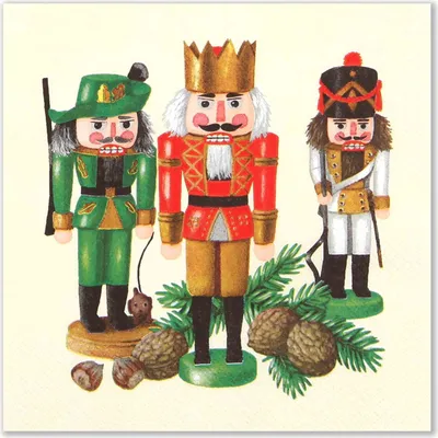 Produktbild von 20 Servietten Nußknackertrio 33x33cm