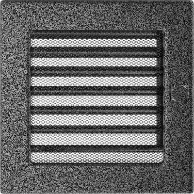 Obrázek produktu pro Síťová mřížka s nastavitelnou klapkou pro proudění vzduchu - starošedá - 17 x 30 cm