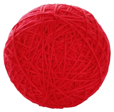 Produktbild von Roter Spielball aus weicher Wolle für Babys und Kleinkinder, 10 cm Durchmesser