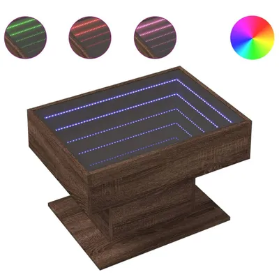 Immagine prodotto di tavolino vidaXL LED look rovere marrone 70x50x45 cm materiale a base di legno
