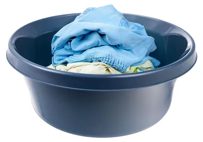 Image de Bassine - Bol en plastique rond de 20 litres - Grand récipient pour le linge et les sous-vêtements