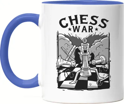 Produktbild von Chess War Tasse Blau Schachspieler Schachbrett Chess Geschenkidee Für Schachfans