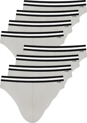 Produktbild von NUR DIE Herren Slip 8-Pack Baumwolle Stretch Unterhose - hellgrau - Größe L