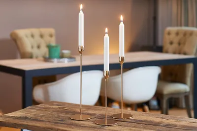 Produktbild von Goldene Kerzenleuchter Luxury 3er Set in modernem Design